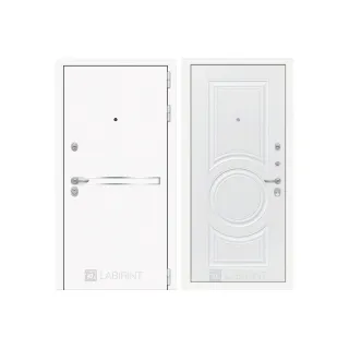 Входная белая дверь в квартиру Labirint Лайн WHITE 23 Белый Софт